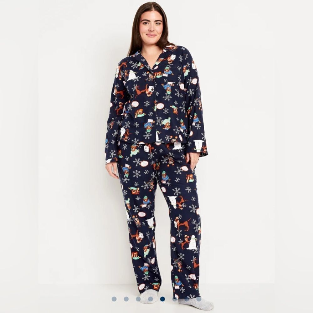 Old Navy Flannel holiday Pajama Set for Women Sz 2X